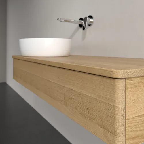 Bild von VILLEROY BOCH Antao Waschbeckenunterschrank, 1 Auszug, 1200 x 190 x 500 mm, Front ohne Struktur, Honey Oak / Honey Oak #K11011HN