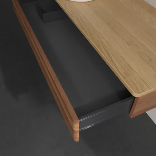 VILLEROY BOCH Antao Waschbeckenunterschrank, 1 Auszug, 1200 x 190 x 500 mm, Front ohne Struktur, Warm Walnut / Honey Oak #K11011HM, Bild 7