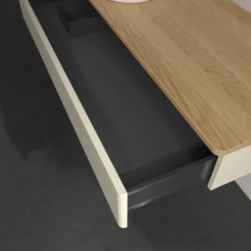 Bild von VILLEROY BOCH Antao Waschbeckenunterschrank, 1 Auszug, 1200 x 190 x 500 mm, Front ohne Struktur, Silk Grey Matt Lacquer / Honey Oak #K11051HJ