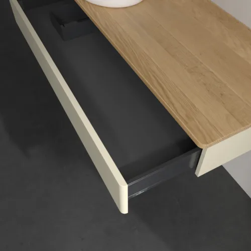 Bild von VILLEROY BOCH Antao Waschbeckenunterschrank, 1 Auszug, 1200 x 190 x 500 mm, Front ohne Struktur, Silk Grey Matt Lacquer / Honey Oak #K11051HJ