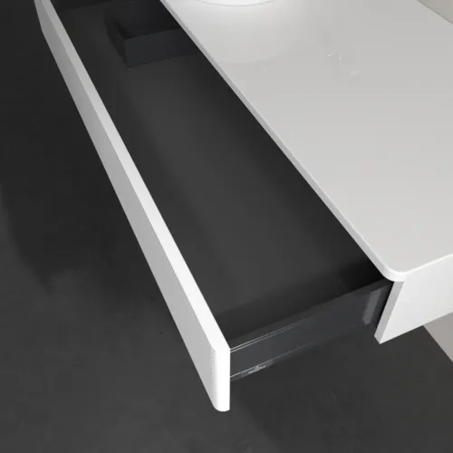 Bild von VILLEROY BOCH Antao Waschbeckenunterschrank, 1 Auszug, 1200 x 190 x 500 mm, Front mit Struktur, Glossy White Lacquer / Glossy White Lacquer #K11110GF