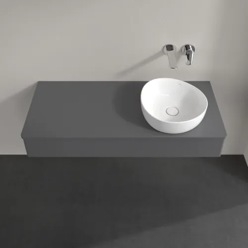 Bild von VILLEROY BOCH Antao Waschbeckenunterschrank, 1 Auszug, 1200 x 190 x 500 mm, Front ohne Struktur, Anthracite Matt Lacquer / Anthracite Matt Lacquer #K12010GK