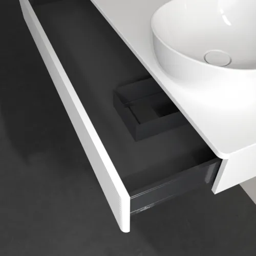 Bild von VILLEROY BOCH Antao Waschbeckenunterschrank, 1 Auszug, 1200 x 190 x 500 mm, Front mit Struktur, White Matt Lacquer / White Matt Lacquer #K12110MT