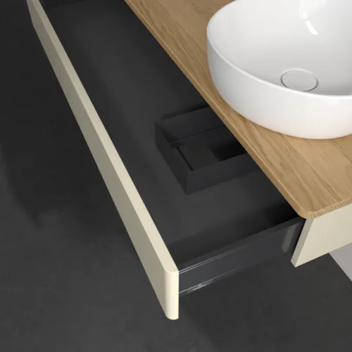 Bild von VILLEROY BOCH Antao Waschbeckenunterschrank, 1 Auszug, 1200 x 190 x 500 mm, Front ohne Struktur, Silk Grey Matt Lacquer / Honey Oak #K12051HJ