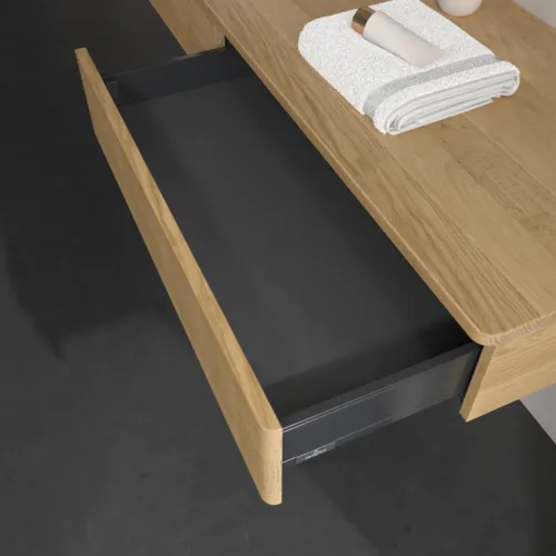 VILLEROY BOCH Antao Waschbeckenunterschrank, 2 Auszüge, 1600 x 190 x 500 mm, Front mit Struktur, Honey Oak / Honey Oak #K15111HN, Bild 7