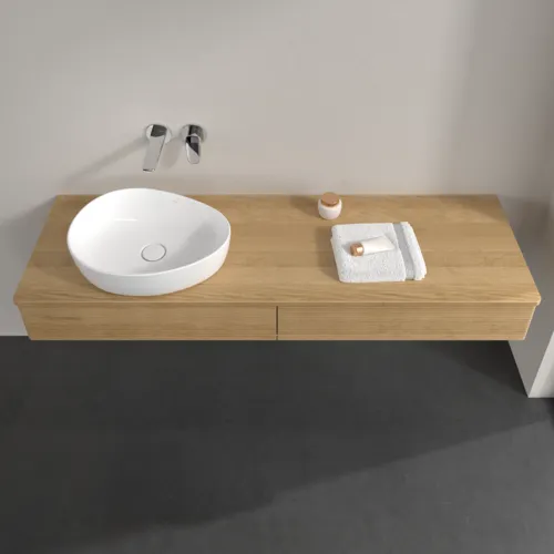 VILLEROY BOCH Antao Waschbeckenunterschrank, 2 Auszüge, 1600 x 190 x 500 mm, Front mit Struktur, Honey Oak / Honey Oak #K15111HN, Bild 4