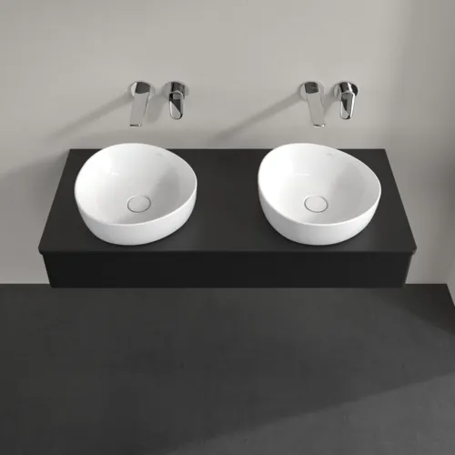 Bild von VILLEROY BOCH Antao Waschbeckenunterschrank, 1 Auszug, 1200 x 190 x 500 mm, Front ohne Struktur, Black Matt Lacquer / Black Matt Lacquer #K13010PD