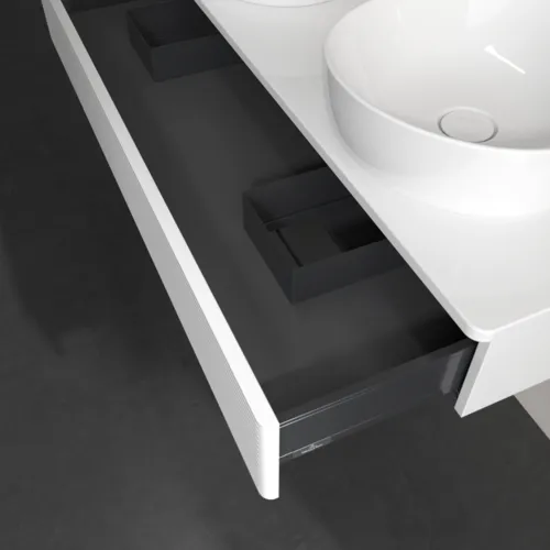 Bild von VILLEROY BOCH Antao Waschbeckenunterschrank, 1 Auszug, 1200 x 190 x 500 mm, Front mit Struktur, Glossy White Lacquer / Glossy White Lacquer #K13150GF