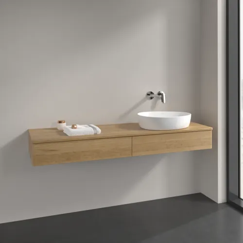 VILLEROY BOCH Antao Waschbeckenunterschrank, 2 Auszüge, 1600 x 190 x 500 mm, Front ohne Struktur, Honey Oak / Honey Oak #K16011HN, Bild 2