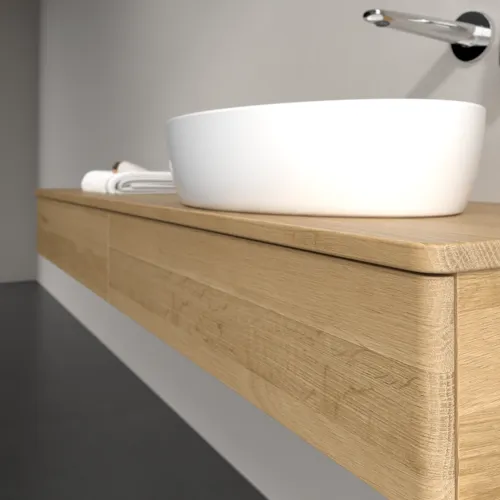 VILLEROY BOCH Antao Waschbeckenunterschrank, 2 Auszüge, 1600 x 190 x 500 mm, Front ohne Struktur, Honey Oak / Honey Oak #K16011HN, Bild 5