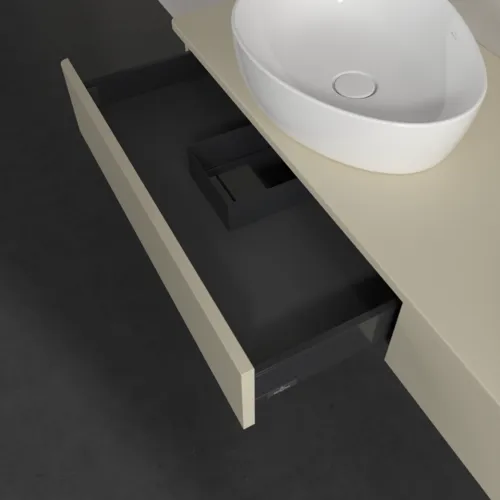 Bild von VILLEROY BOCH Antao Waschbeckenunterschrank, 2 Auszüge, 1600 x 190 x 500 mm, Front ohne Struktur, Silk Grey Matt Lacquer / Silk Grey Matt Lacquer #K17010HJ