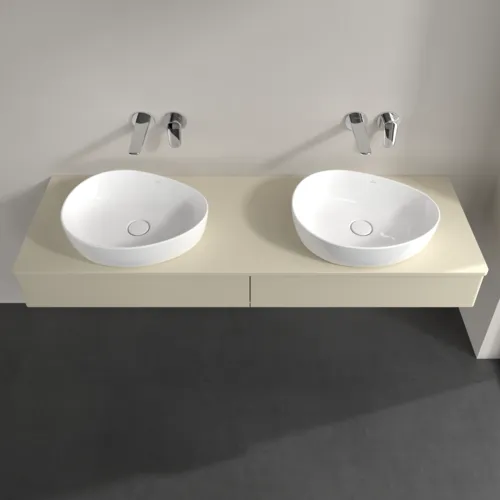Bild von VILLEROY BOCH Antao Waschbeckenunterschrank, 2 Auszüge, 1600 x 190 x 500 mm, Front ohne Struktur, Silk Grey Matt Lacquer / Silk Grey Matt Lacquer #K17010HJ
