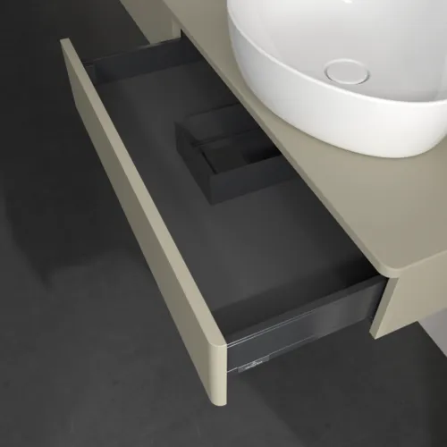 VILLEROY BOCH Antao Waschbeckenunterschrank, 2 Auszüge, 1600 x 190 x 500 mm, Front ohne Struktur, Stone Grey Matt Lacquer / Stone Grey Matt Lacquer #K17010HK, Bild 7