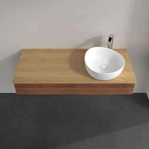 Bild von VILLEROY BOCH Antao Waschbeckenunterschrank, 1 Auszug, 1200 x 190 x 500 mm, Front mit Struktur, Warm Walnut / Honey Oak #K12151HM
