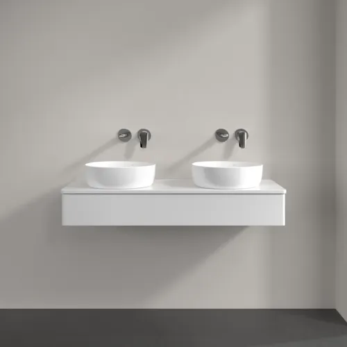 Bild von VILLEROY BOCH Antao Waschbeckenunterschrank, 1 Auszug, 1200 x 190 x 500 mm, Front ohne Struktur, Glossy White Lacquer / Glossy White Lacquer #K13050GF