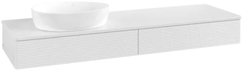 Bild von VILLEROY BOCH Antao Waschbeckenunterschrank, 2 Auszüge, 1600 x 190 x 500 mm, Front mit Struktur, Glossy White Lacquer / Glossy White Lacquer #K15150GF