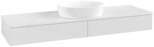 Bild von VILLEROY BOCH Antao Waschbeckenunterschrank, 2 Auszüge, 1600 x 190 x 500 mm, Front ohne Struktur, Glossy White Lacquer / Glossy White Lacquer #K14010GF