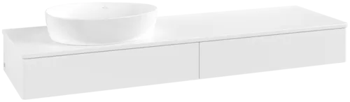 Bild von VILLEROY BOCH Antao Waschbeckenunterschrank, 2 Auszüge, 1600 x 190 x 500 mm, Front ohne Struktur, White Matt Lacquer / White Matt Lacquer #K15010MT
