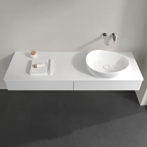 VILLEROY BOCH Antao Waschbeckenunterschrank, 2 Auszüge, 1600 x 190 x 500 mm, Front ohne Struktur, Glossy White Lacquer / Glossy White Lacquer #K16010GF, Bild 4