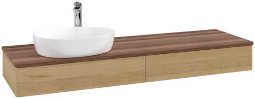 VILLEROY BOCH Antao Vanity unit, 2 pull-out compartments, 1600 x 190 x 500 mm, Front without structure, Honey Oak / Warm Walnut #K15052HN resmi