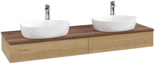 VILLEROY BOCH Antao Vanity unit, 2 pull-out compartments, 1600 x 190 x 500 mm, Front without structure, Honey Oak / Warm Walnut #K17052HN resmi