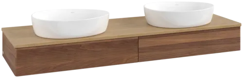 VILLEROY BOCH Antao Vanity unit, 2 pull-out compartments, 1600 x 190 x 500 mm, Front with grain texture, Warm Walnut / Honey Oak #K17111HM resmi