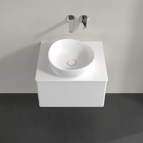 Bild von VILLEROY BOCH Antao Waschbeckenunterschrank, 2 Auszüge, 600 x 360 x 500 mm, Front ohne Struktur, Glossy White Lacquer / Glossy White Lacquer #K18010GF