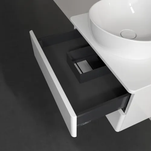 Bild von VILLEROY BOCH Antao Waschbeckenunterschrank, 2 Auszüge, 600 x 360 x 500 mm, Front ohne Struktur, Glossy White Lacquer / Glossy White Lacquer #K18010GF