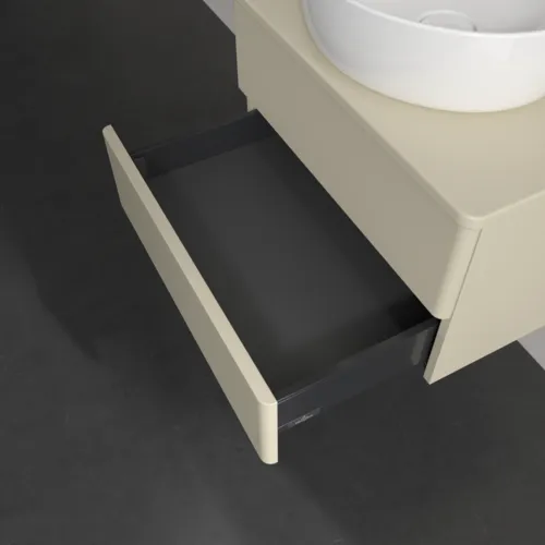 Bild von VILLEROY BOCH Antao Waschbeckenunterschrank, 2 Auszüge, 600 x 360 x 500 mm, Front ohne Struktur, Silk Grey Matt Lacquer / Silk Grey Matt Lacquer #K18050HJ