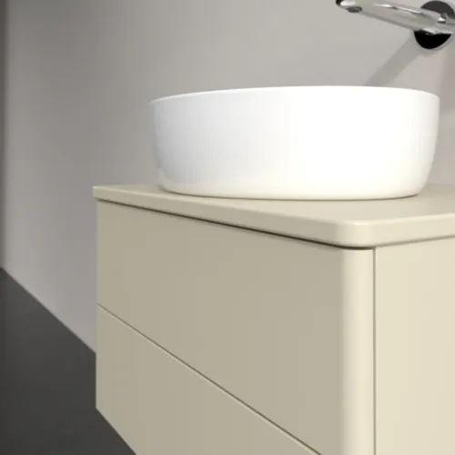 Bild von VILLEROY BOCH Antao Waschbeckenunterschrank, 2 Auszüge, 600 x 360 x 500 mm, Front ohne Struktur, Silk Grey Matt Lacquer / Silk Grey Matt Lacquer #K18050HJ