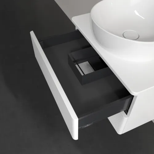 Bild von VILLEROY BOCH Antao Waschbeckenunterschrank, 2 Auszüge, 600 x 360 x 500 mm, Front mit Struktur, White Matt Lacquer / White Matt Lacquer #K18150MT