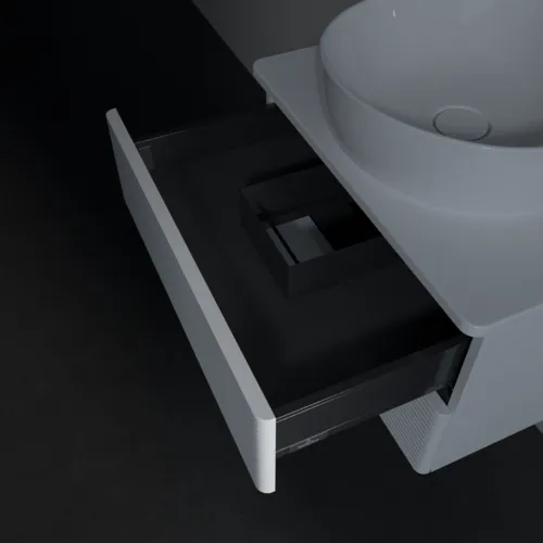 Bild von VILLEROY BOCH Antao Waschbeckenunterschrank, 2 Auszüge, 600 x 360 x 500 mm, Front mit Struktur, White Matt Lacquer / White Matt Lacquer #K18150MT