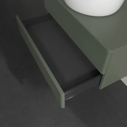 Bild von VILLEROY BOCH Antao Waschbeckenunterschrank, 2 Auszüge, 800 x 360 x 500 mm, Front ohne Struktur, Leaf Green Matt Lacquer / Leaf Green Matt Lacquer #K19010HL