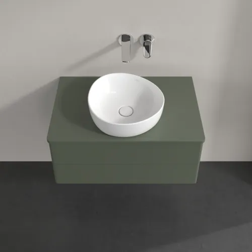 Bild von VILLEROY BOCH Antao Waschbeckenunterschrank, 2 Auszüge, 800 x 360 x 500 mm, Front ohne Struktur, Leaf Green Matt Lacquer / Leaf Green Matt Lacquer #K19010HL