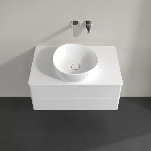 Bild von VILLEROY BOCH Antao Waschbeckenunterschrank, 2 Auszüge, 800 x 360 x 500 mm, Front ohne Struktur, Glossy White Lacquer / Glossy White Lacquer #K19010GF