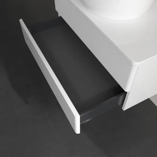 Bild von VILLEROY BOCH Antao Waschbeckenunterschrank, 2 Auszüge, 800 x 360 x 500 mm, Front ohne Struktur, Glossy White Lacquer / Glossy White Lacquer #K19010GF