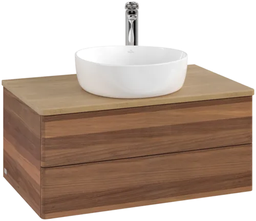 Obrázek VILLEROY BOCH Antao Vanity unit, 2 pull-out compartments, 800 x 360 x 500 mm, Front without structure, Warm Walnut / Honey Oak #K19051HM