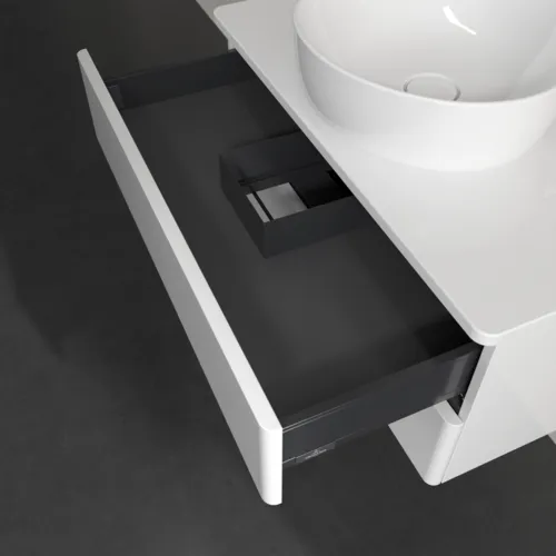 Bild von VILLEROY BOCH Antao Waschbeckenunterschrank, 2 Auszüge, 800 x 360 x 500 mm, Front ohne Struktur, Glossy White Lacquer / Glossy White Lacquer #K19050GF