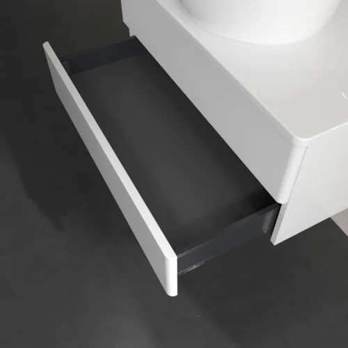 Bild von VILLEROY BOCH Antao Waschbeckenunterschrank, 2 Auszüge, 800 x 360 x 500 mm, Front ohne Struktur, Glossy White Lacquer / Glossy White Lacquer #K19050GF