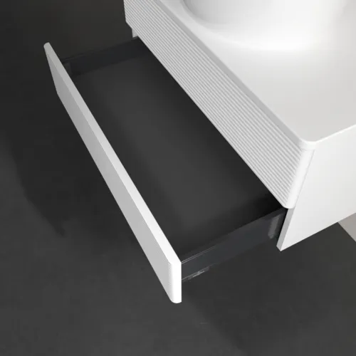Bild von VILLEROY BOCH Antao Waschbeckenunterschrank, 2 Auszüge, 800 x 360 x 500 mm, Front mit Struktur, White Matt Lacquer / White Matt Lacquer #K19110MT