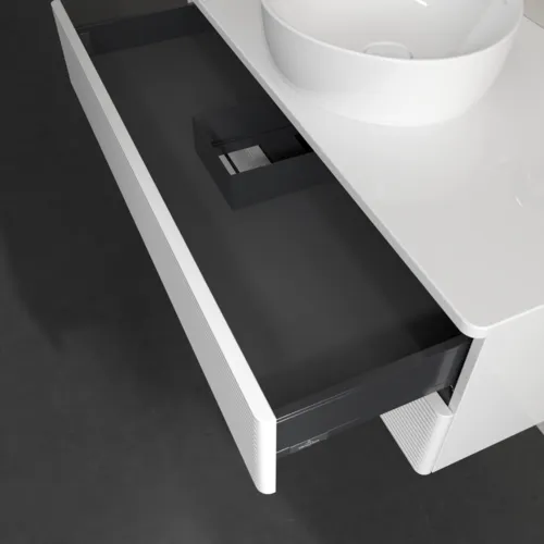 Bild von VILLEROY BOCH Antao Waschbeckenunterschrank, 2 Auszüge, 1000 x 360 x 500 mm, Front mit Struktur, Glossy White Lacquer / Glossy White Lacquer #K20150GF