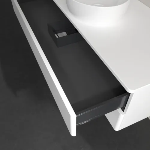 VILLEROY BOCH Antao Waschbeckenunterschrank, 2 Auszüge, 1200 x 360 x 500 mm, Front ohne Struktur, White Matt Lacquer / White Matt Lacquer #K21010MT, Bild 6