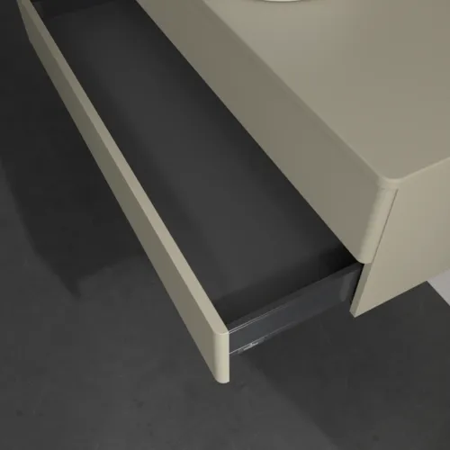 Bild von VILLEROY BOCH Antao Waschbeckenunterschrank, 2 Auszüge, 1200 x 360 x 500 mm, Front ohne Struktur, Stone Grey Matt Lacquer / Stone Grey Matt Lacquer #K21010HK