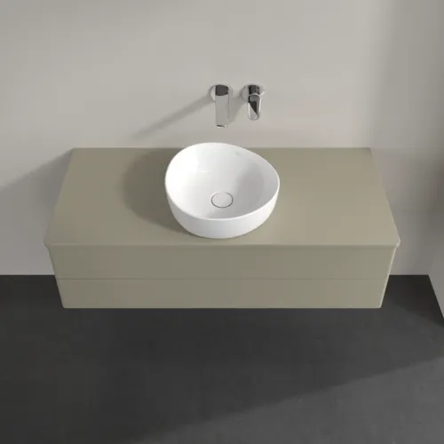 Bild von VILLEROY BOCH Antao Waschbeckenunterschrank, 2 Auszüge, 1200 x 360 x 500 mm, Front ohne Struktur, Stone Grey Matt Lacquer / Stone Grey Matt Lacquer #K21010HK