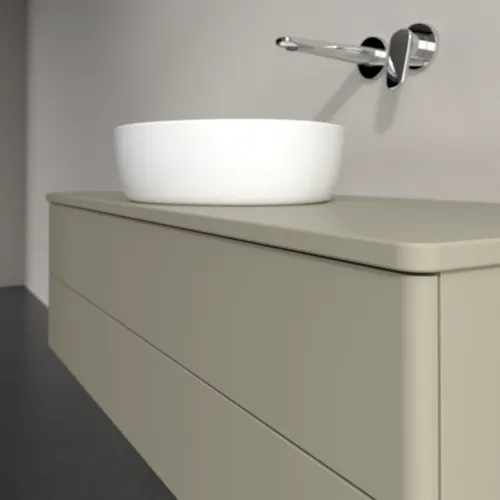 Bild von VILLEROY BOCH Antao Waschbeckenunterschrank, 2 Auszüge, 1200 x 360 x 500 mm, Front ohne Struktur, Stone Grey Matt Lacquer / Stone Grey Matt Lacquer #K21010HK