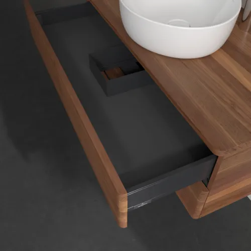 Obrázek VILLEROY BOCH Antao Vanity unit, 2 pull-out compartments, 1000 x 360 x 500 mm, Front with grain texture, Warm Walnut / Warm Walnut #K20152HM
