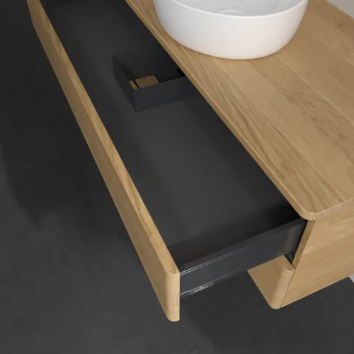 Bild von VILLEROY BOCH Antao Waschbeckenunterschrank, 2 Auszüge, 1200 x 360 x 500 mm, Front ohne Struktur, Honey Oak / Honey Oak #K21011HN