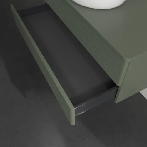 Bild von VILLEROY BOCH Antao Waschbeckenunterschrank, 2 Auszüge, 1000 x 360 x 500 mm, Front mit Struktur, Leaf Green Matt Lacquer / Leaf Green Matt Lacquer #K20150HL
