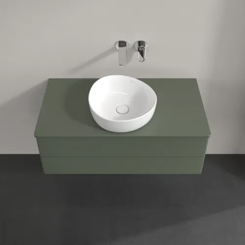 Bild von VILLEROY BOCH Antao Waschbeckenunterschrank, 2 Auszüge, 1000 x 360 x 500 mm, Front mit Struktur, Leaf Green Matt Lacquer / Leaf Green Matt Lacquer #K20150HL