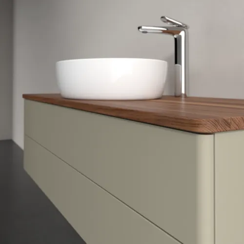 VILLEROY BOCH Antao Waschbeckenunterschrank, 2 Auszüge, 1200 x 360 x 500 mm, Front ohne Struktur, Stone Grey Matt Lacquer / Warm Walnut #K21052HK, Bild 5